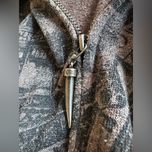 Obey Gray and Black Graphic Hoodie - Picture 3 of 4